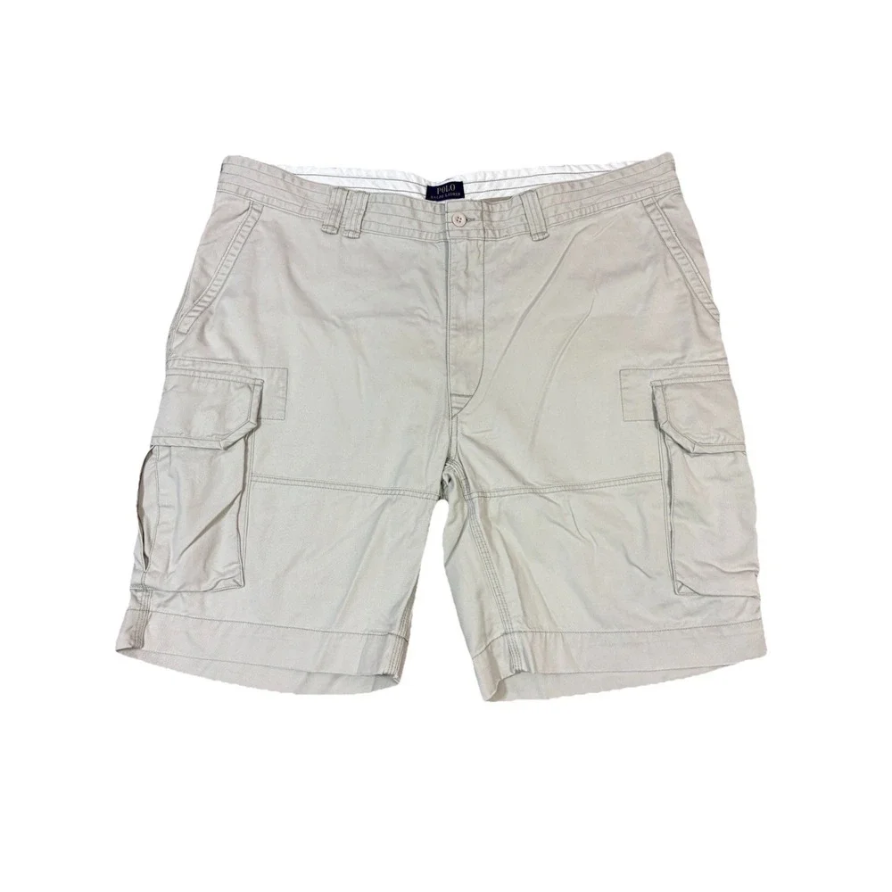 Polo‎ Ralph Lauren Men's Cargo Shorts Khaki Beige Classic Polo Chino Size 36